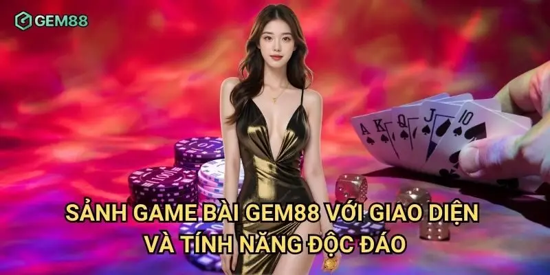 Sảnh game bài Gem88 với giao diện và tính năng độc đáo